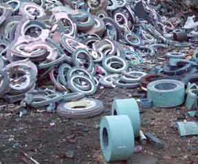 Grinding wheels before processing1